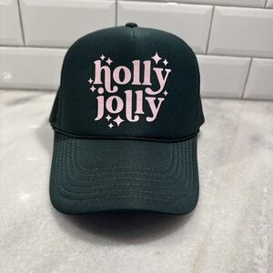 Holly Jolly Green/pink Trucker Hat New
